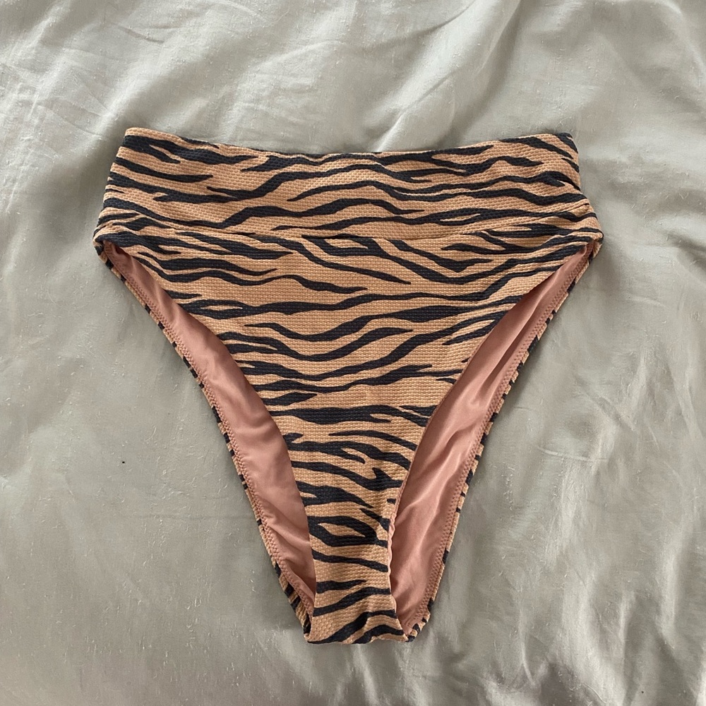 Aerie high cut cheekie bikini bottom.